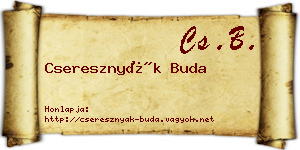 Cseresznyák Buda névjegykártya
