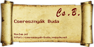 Cseresznyák Buda névjegykártya